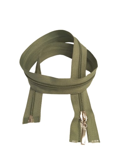 Šnúrka zips 70cm ZELENÁ