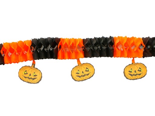 HALLOWEEN GARLAND PAPIEROVÉ TEKVICE 3M BANNER