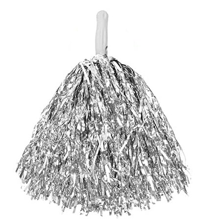 Roztlieskavacie bambuľky CHEERLEADER bambuľky SILVER outfit