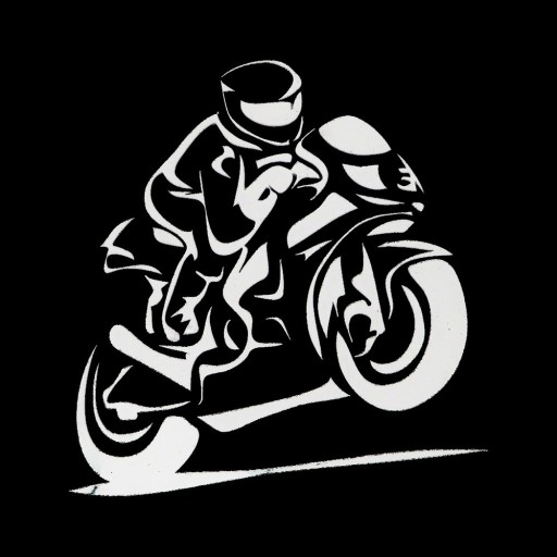 Nálepka CHASER, motorka, motorka, auto, biela