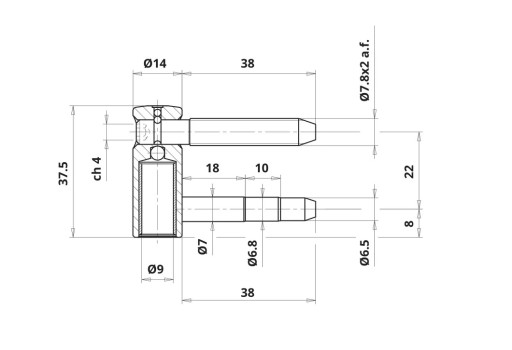 Skrutkovacie pánty Exacta 14 mm pre drevené dvere
