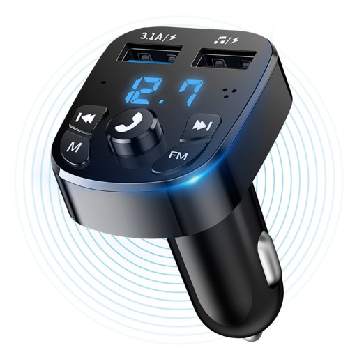 FM BLUETOOTH VYSIELAČ USB 3.1A QC 3.0 NABÍJAČKA