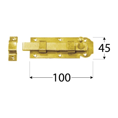 ZÁPADKA S PLOCHÝM ZÁMKOM, ROVNÁ, 100X45X6MM DOMAX