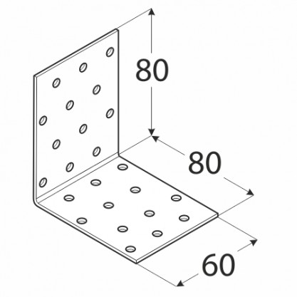 MONTÁŽNY UHOL KM8 80x80x60mm 1 ks