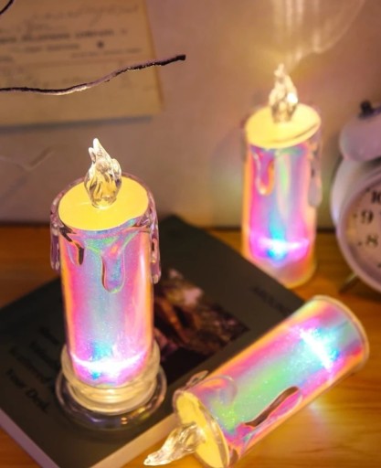 Elektrický príspevok Led holografická sviečka holo 18cm