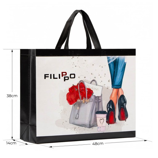 Nákupná taška Filippo, biela, univerzálna veľkosť
