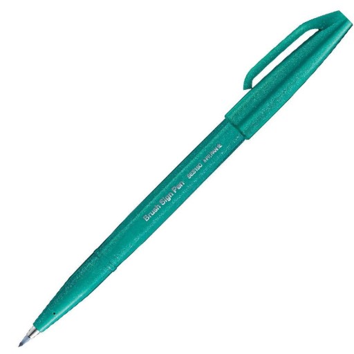 PENTEL Brush Sign Pen SES15 tyrkysové