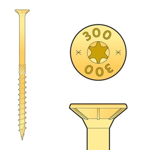 Stolárska skrutka do dreva 5x50 TORX 200s kužeľ