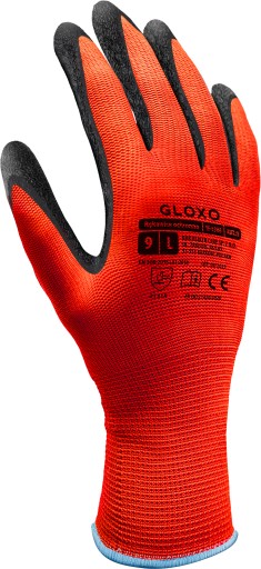 12 párov pevných PRACOVNÝCH RUKAVIC ČERVENÉ LATEXOVÉ OCHRANNÉ RUKAVICE veľkosť L - 9