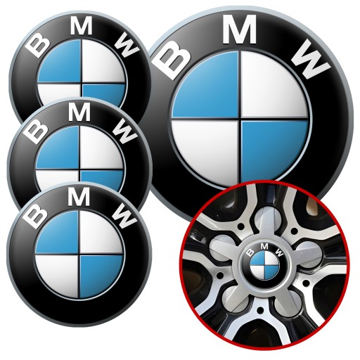 4 Emblémy Krytky ráfikov Kryty kolies BMW SET TOP 56 mm