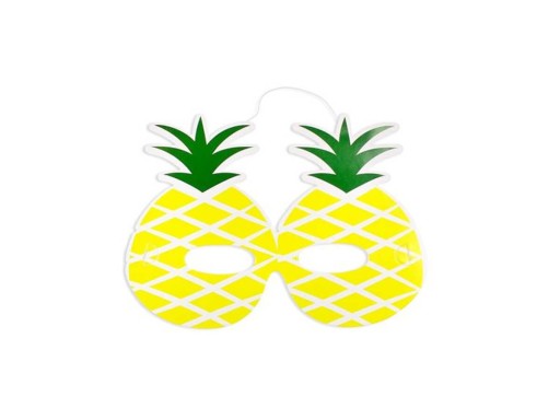 Sladké ananásové masky Ananás Hawaiian Party Fruit Birthday 6 ks.