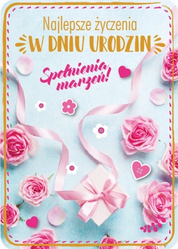 Narodeninová darčeková karta s kyticou kvetov GM572