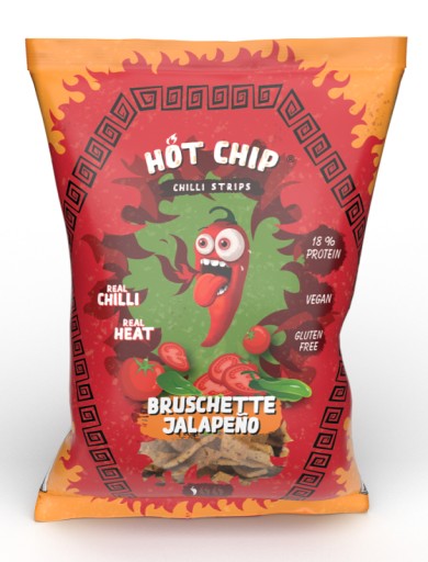Strip chips Pikantné krekry bruschette príchuť jalapeno Hot Chip 80g