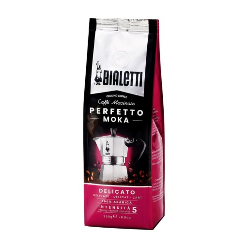 BIALETTI Perfetto Moka DELICATO mletá káva 250g