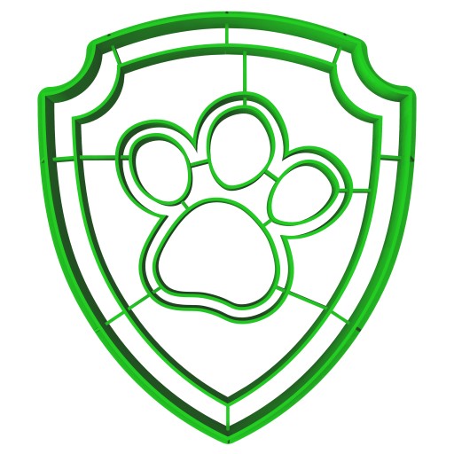 Vykrajovačka na sušienky s pečiatkou Veľká rozprávka Paw Patrol Odznak Paw 10cm