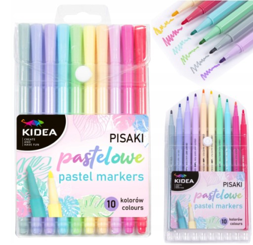 VÝLETY, ZNAČKY, PASTELOVÉ PERÁ, 10 FARIEB KIDEA