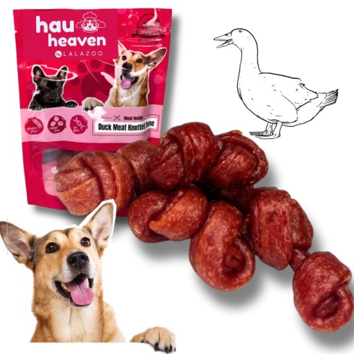 Pochúťka pre psa UZLY S KAČIČKOU 100g HAUHEAVEN od LalaZoo