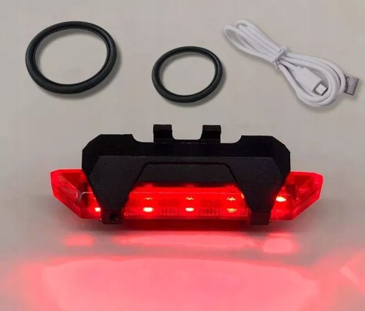 VÝKONNÁ LED ZADNÁ BICYKLE LAMPA USB 15H iLIGHT PRO