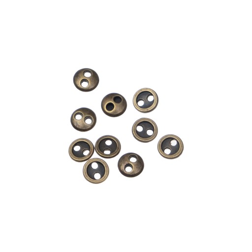 10ks mini kovové gombíky 4mm starožitný bronz