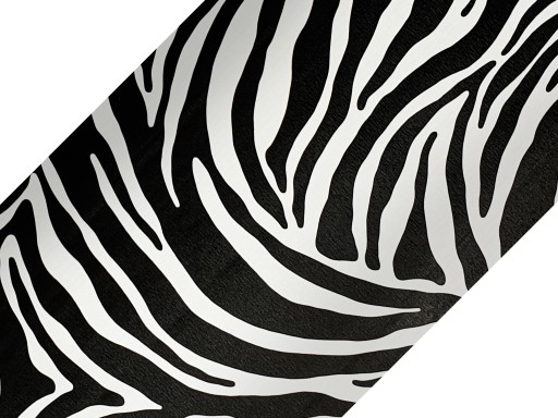Biela a čierna dýhová fólia Zebra na nábytkové dvierka