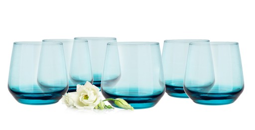 TYRYSOVÉ SKLO, MODRÉ 310 ml NA VODU A ŠŤAVU