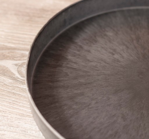 KUCHYNSKÝ PODSIEŇ plastový servírovací podnos, sivý dekoračný, 27 cm