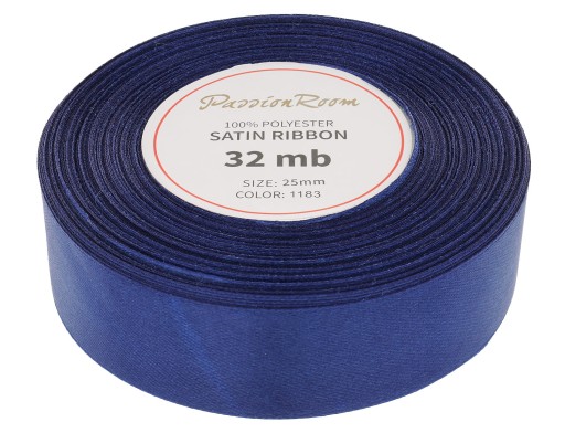 Ozdobná saténová stuha 25mm 32mb zafírová