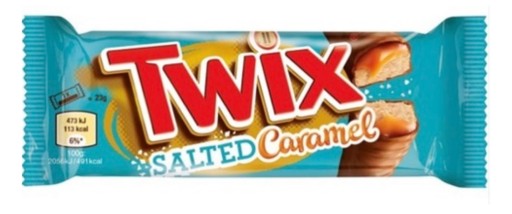 Twix slané karamelové tyčinky biela čokoláda Nemecko 5x46g