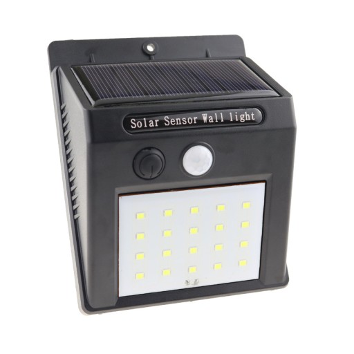 SOLÁRNA ZÁHRADNÁ LAMPA 20LED S POHYBOVÝM A SÚMRAKOVÝM SNÍMAČOM