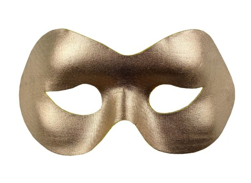 METALIK karnevalová maska ZLATÁ 1 ks 8434