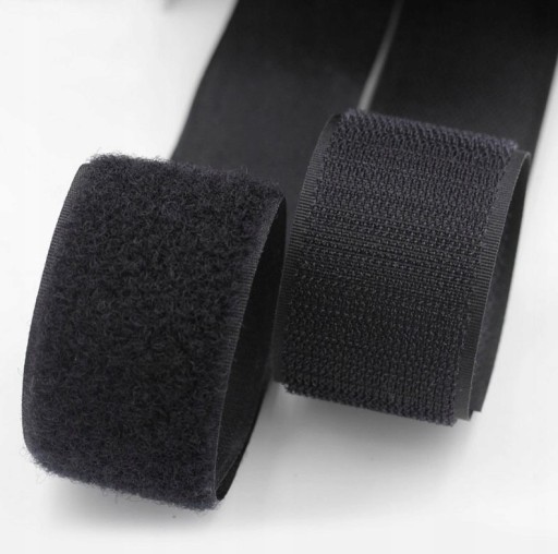 VELCRO 3cm VELCRO PÁSKA OBOJSTRANNÁ ČIERNA 30mm - 5 metrov