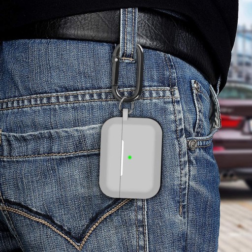 Púzdro AIRPODS PRO SILIKÓNOVÉ ŠEDÉ