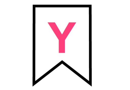 Vlajka Písmeno Y Banner Akýkoľvek nápis Biela Ružová