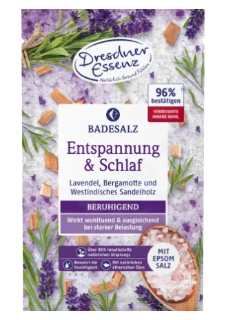 Dresdner Essenz, soľ do kúpeľa, relax a spánok, 60 g