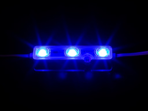 Modul 3xLED SMD 0,72W modrý 12V ECO LENS IP 68