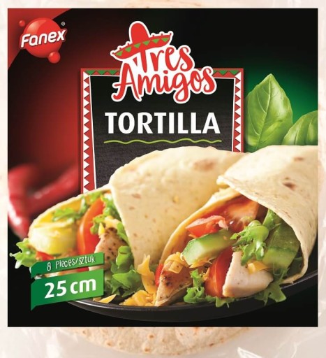 Fanex Pšeničná tortilla 25 cm (balenie 8 kusov).