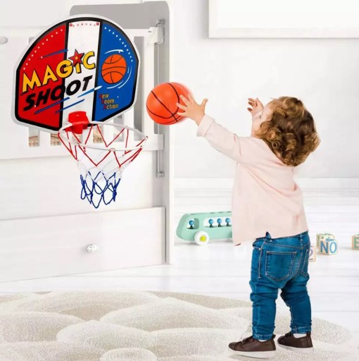 MINI BASKETBALOVÁ SADA KOŠÍKOVÁ DOSKA PUMPAČKA NA LOPTY IHLA PRE DETI AG794