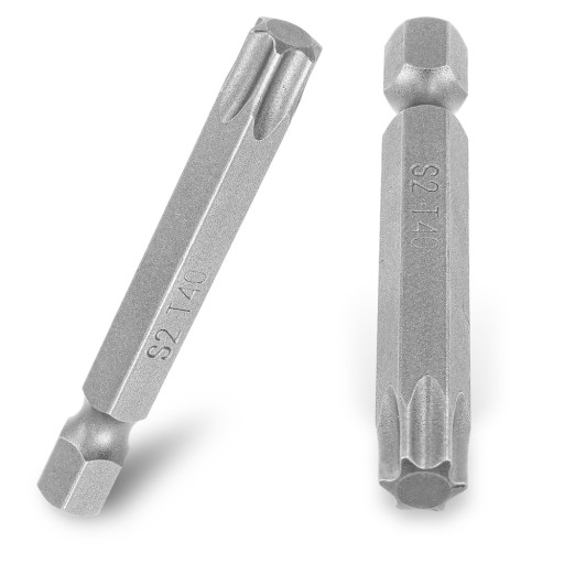 2x dlhé skrutkovacie bity TORX 40 50 mm MAGNETICKÉ HROTY Oceľové hroty