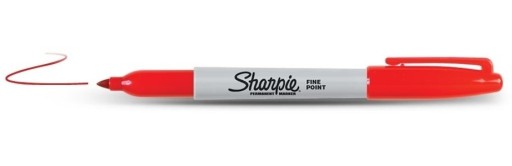 Sharpie Jemný červený permanentný fix