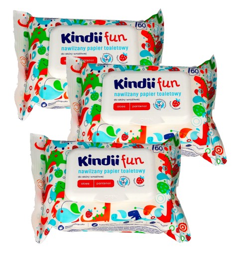 Kindii fun VLHČENÝ VLHČENÝ TOALETNÝ PAPIER s vôňou 180 obrúskov