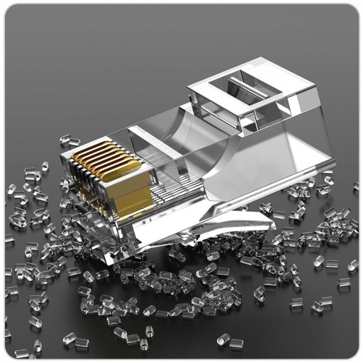 50 x INTERNETOVÁ ZÁSTRČKA RJ45 8P8C ZLAT