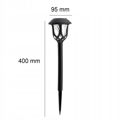 Dekoratívna zapustená solárna lampa do záhrady VR200 40/Ø9,5 cm