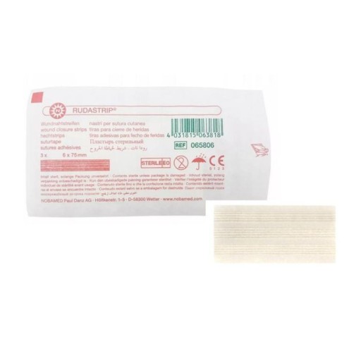 NOBAMED Rudastrip pásik na zapínanie 3 mm x 75 mm 5 ks.