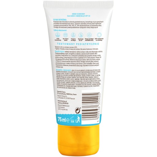 KOLASTYNA OCHRANNÝ KRÉM NA TVÁR PRE DETI A BOJČATÁ SPF 30 od 6 mesiacov