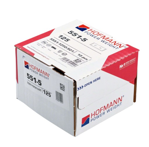 Hmotnosť lepeného vozíka Typ 551 - 125g