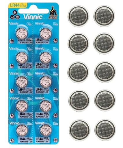 10x AG13 ALKALICKÁ BATÉRIA VINNIC A76 L1154 LR44