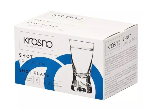 Poháre na panák na vodku X IKS KROSNO 25ml, 6 kusov