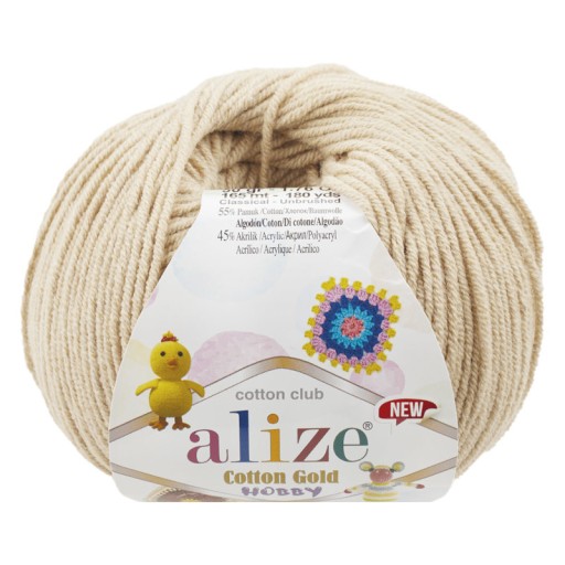 Alize Cotton Gold Hobby 458 Svetlo béžová