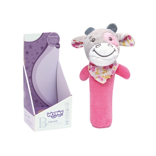 Plyšová kravička WOOPIE BABY Plyšová senzorická pískacia hračka