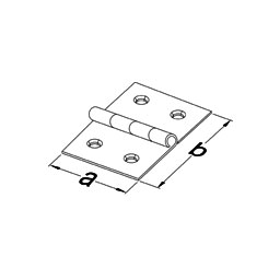 Nábytkový opletený pánt 70x60 x1,0mm - 10 ks